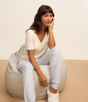 Pijama Longo em Ribana com Estampa de Poá - 2