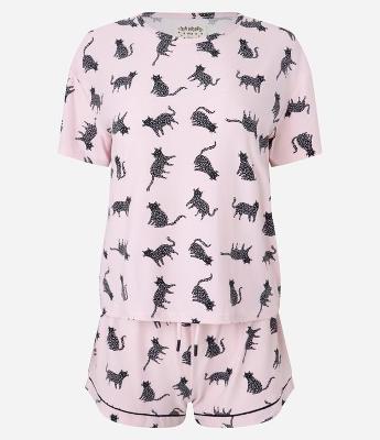 Short de Pijama Estampa Gatos