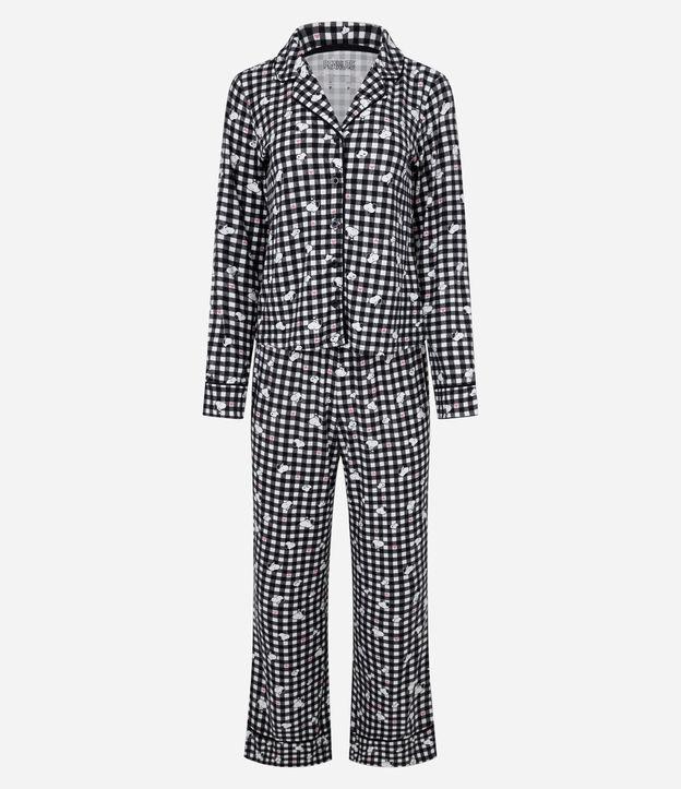 Pijama Longo com Estampa Xadrez e Toque Suave - 1