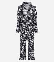 Pijama Longo com Estampa Xadrez e Toque Suave - 1