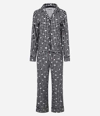 Pijama Longo com Estampa Xadrez e Toque Suave