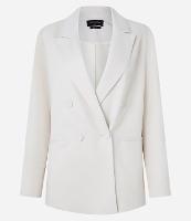 Blazer em Alfaiataria Boho Transpassado com Bolsos Frontais - 1