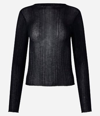 Blusa Tricô Canelada com Gola Alta