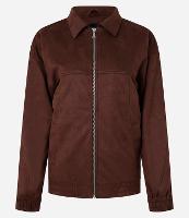 Jaqueta Bomber em Suedine com Zíper Frontal - 1