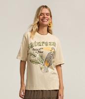 Camiseta Oversized com Estampa Natureza Tropical e Tucano - 2