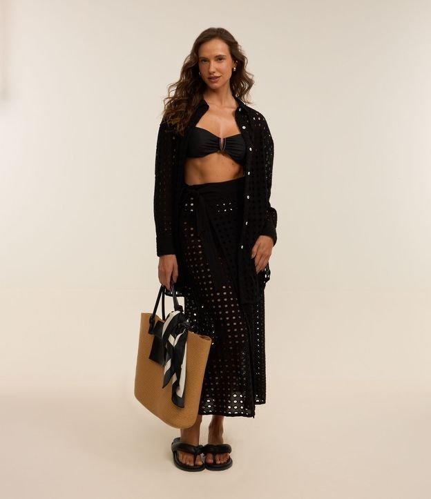 Saída de Praia Saia Envelope em Laise com Amarração - 1