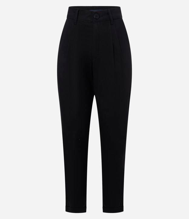 Calça Mom Jeans com Pregas - 1