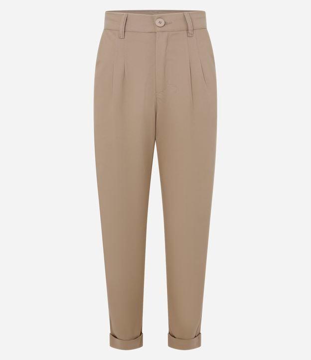 Calça Mom Jeans com Pregas - 1