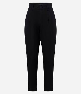 Calça Mom Jeans com Pregas