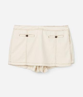 Short Saia em Sarja com Bolso Embutido Curve & Plus Size