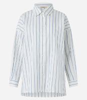 Camisa Manga Longa Listrada em Tricoline - 1