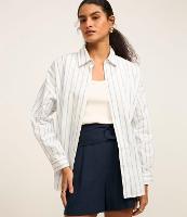 Camisa Manga Longa Listrada em Tricoline - 2
