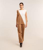 Calça Reta em Tricô com Cós Elástico - 2