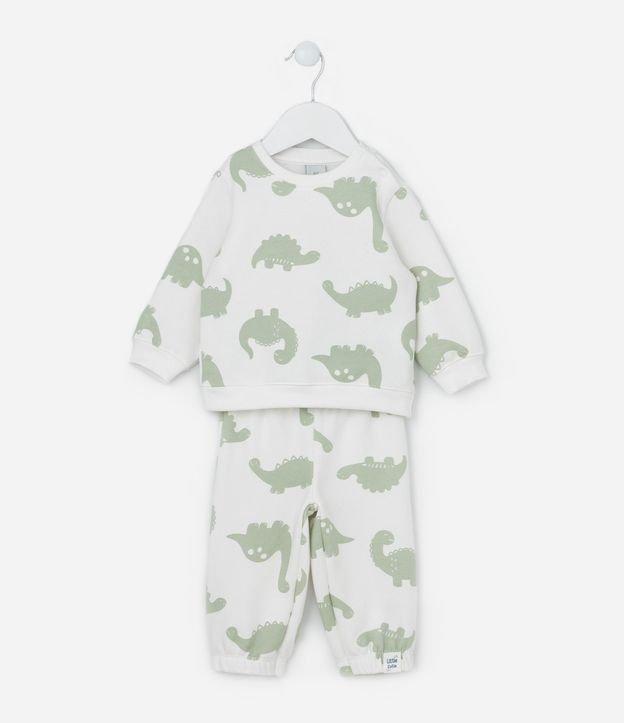Conjunto Infantil Quentinho com Estampa Dinos - Tam 0 a 18 meses - 1