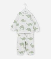 Conjunto Infantil Quentinho com Estampa Dinos - Tam 0 a 18 meses - 1