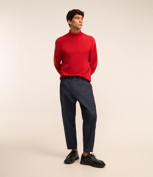 Calça Balloon em Jeans com Efeito Resinado - 3