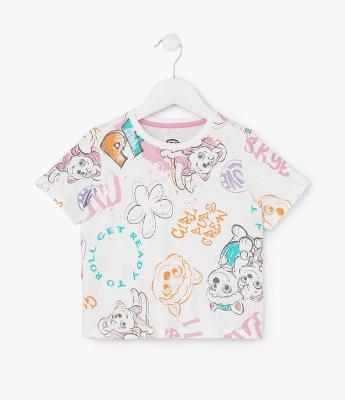 Camiseta Infantil com Estampa Patrulha Canina - Tam 2 a 6 Anos