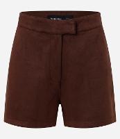 Short Curto em Suedine com Fechamento Deslocado - 1