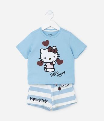 Conjunto Infantil com Estampa Hello Kitty - Tam 1 a 6 Anos