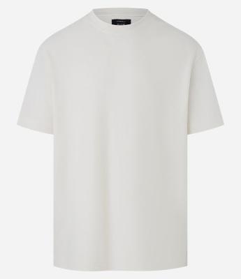 Camiseta em Algodão Texturizado em Gola Redonda