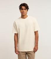 Camiseta em Algodão Texturizado em Gola Redonda - 1