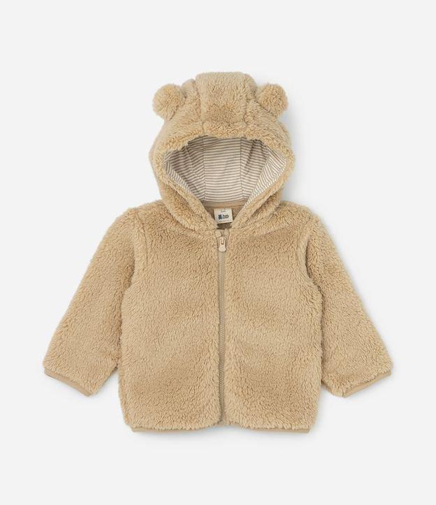 Jaqueta Infantil com Capuz e Orelhinhas - Tam 0 a 18 meses - 1