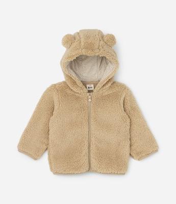 Jaqueta Infantil com Capuz e Orelhinhas - Tam 0 a 18 meses