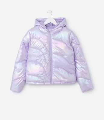 Jaqueta Puffer Infantil Holográfica - Tam 5 a 14 Anos