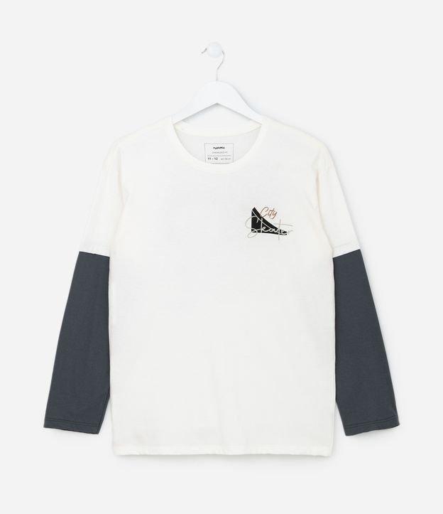 Camiseta Infantil com Estampa Frente e Costa Skater - Tam 5 a 14 Anos - 1