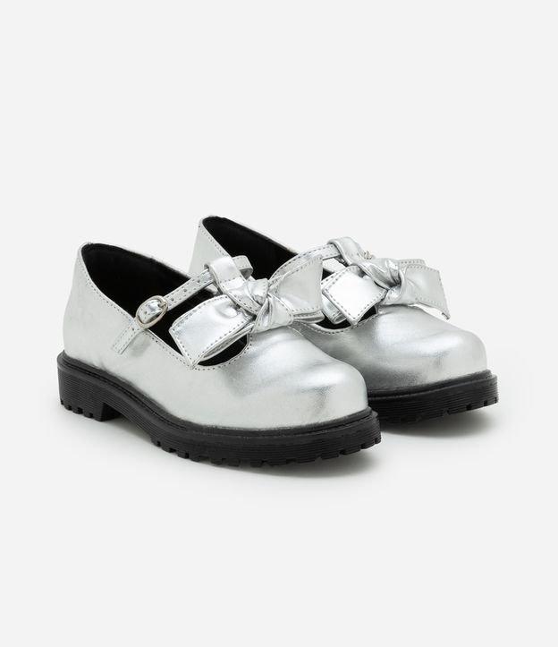 Sapato Oxford Infantil Metalizado com Lacinho - Tam 25 a 32 - 1