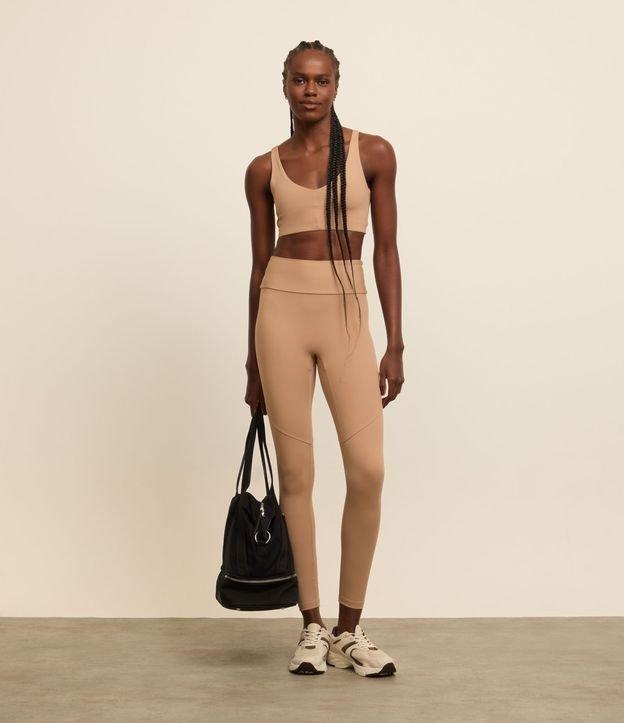 Calça Esportiva Legging em Microfibra com Costura Aparente - 2