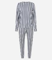 Pijama Longo Listrado com Toque Suave - 1