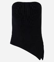 Blusa Tomara Que Caia Canelada em Tricô com Barra Assimétrica - 1