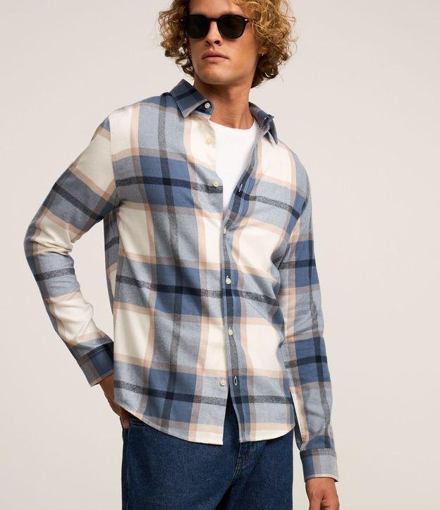 Camisa Manga Longa em Flanela Xadrez - 1