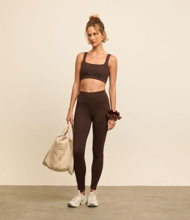 Calça Esportiva Legging em Microfibra com Cós Alto - 2