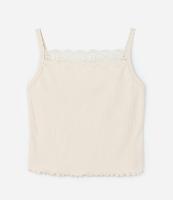 Regata em Ribana com Rendinha no Decote Curve & Plus Size - 1