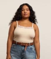 Regata em Ribana com Rendinha no Decote Curve & Plus Size - 2