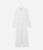 Pijama Longo Infantil Canelado com Estampa Estrelas - Tam 5 a 14 Anos - 1