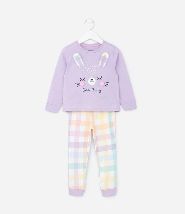 Pijama Infantil com Estampa Coelhinho com Orelhas 3D - Tam 2 a 4 Anos - 1