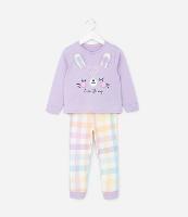 Pijama Infantil com Estampa Coelhinho com Orelhas 3D - Tam 2 a 4 Anos - 1