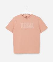 Camiseta Regular com Bordado  Lettering Trail - Tam 5 a 14 Anos - 1