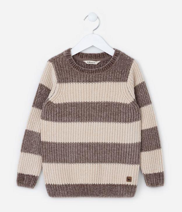Suéter Infantil com Estampa de Listras - Tam 1 a 5 Anos - 1