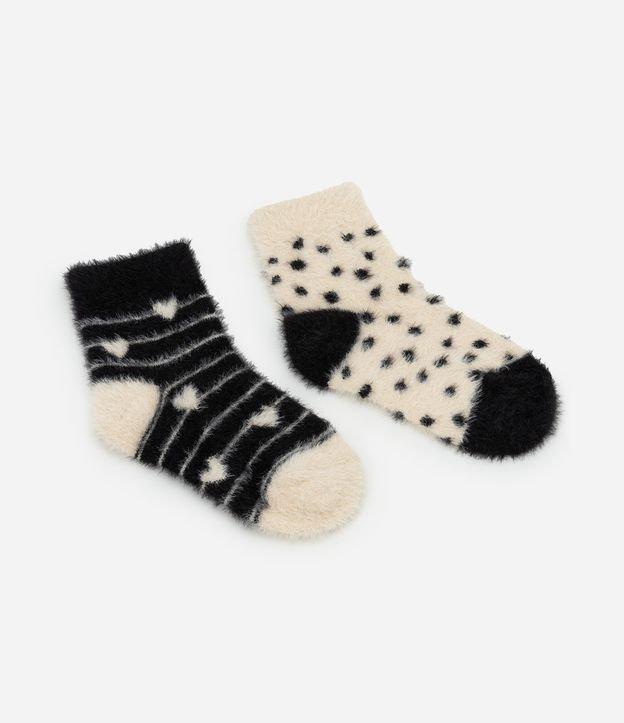 Kit 02 Pares de Meias Infantil em Chenille Peludinha - Tam 19/22 ao 31/34 - 1