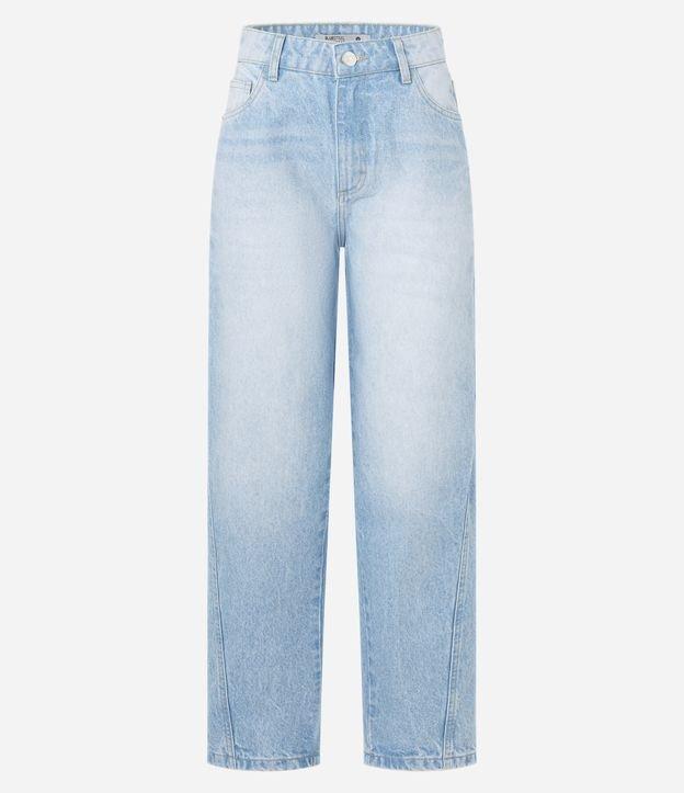 Calça Balloon em Jeans com Recorte Lateral - 1
