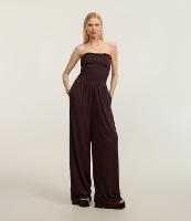 Macacão Wide Leg Texturizado com Lastex - 2