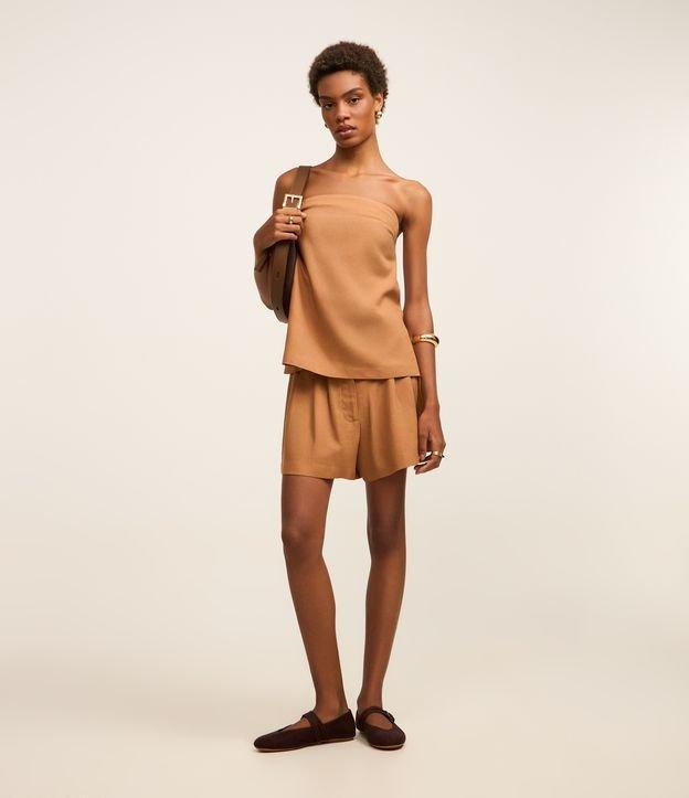 Short Reto Curto em Viscolinho - 1