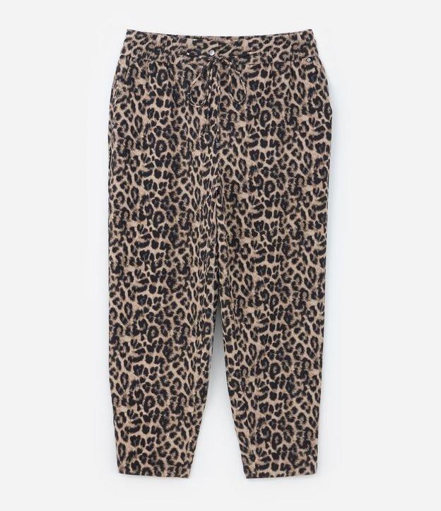 Calça Pijama em Crepe Estampa Animal Print Curve & Plus Size - 1