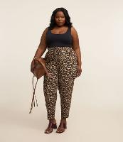 Calça Pijama em Crepe Estampa Animal Print Curve & Plus Size - 3