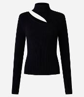 Blusa Canelada em Tricô com Vazado no Ombro - 1