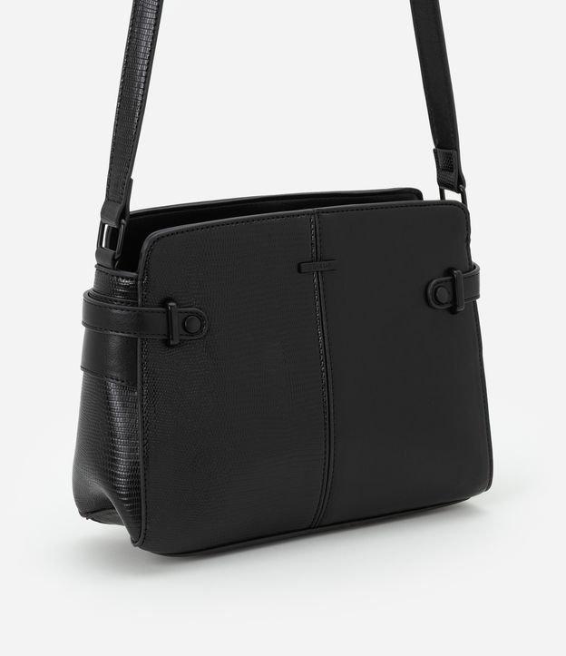 Bolsa Transversal Média em PU com Alça Regulável e Leve Textura - 1